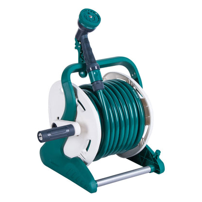 Garden Tools Hose Reel Cart 1/2 inch x 65+6FT Wall/Floor Mounted Water Hose Reel