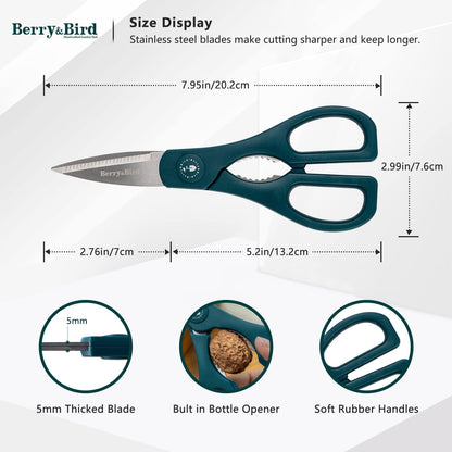 Kitchen Shears 7.95 inch Multi-Purpose Strong Kitchen Scissors