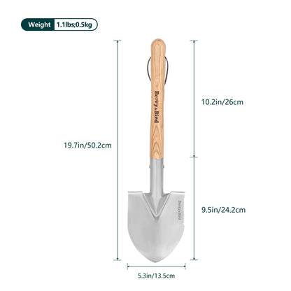 Camping Shovel 19.8 inch Multipurpose Stainless Steel Gardening Digging Spade