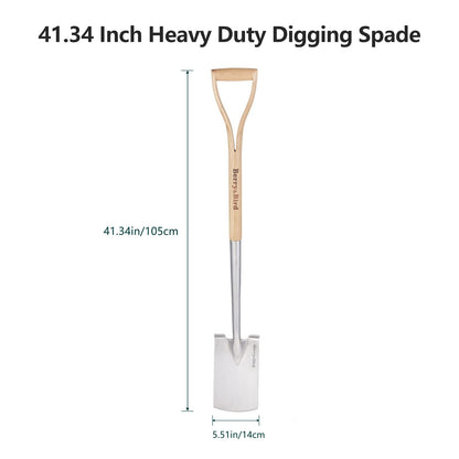 Digging Spade Gardening Square Border Spade 41.3 inch with D-Grip Handle