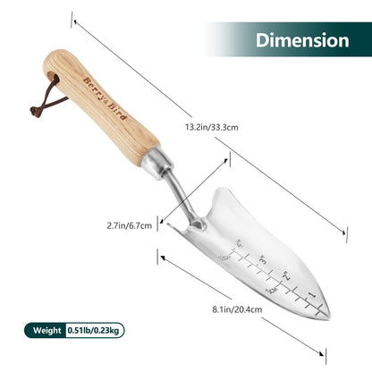 Garden Tools Transplanter Trowel with Wooden Handle